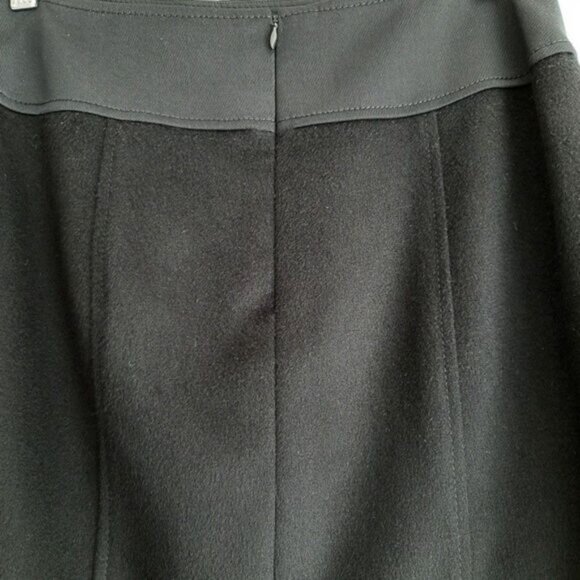 CARLISLE Wool Cashmere Blend Knee Length Pencil Skirt Black Sz 4 - Picture 5 of 8